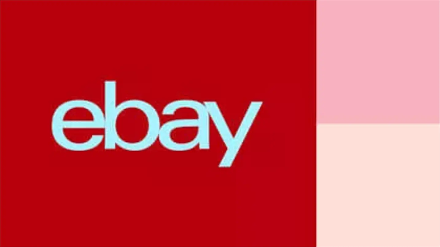 eBay logo placed on eye-catching red background