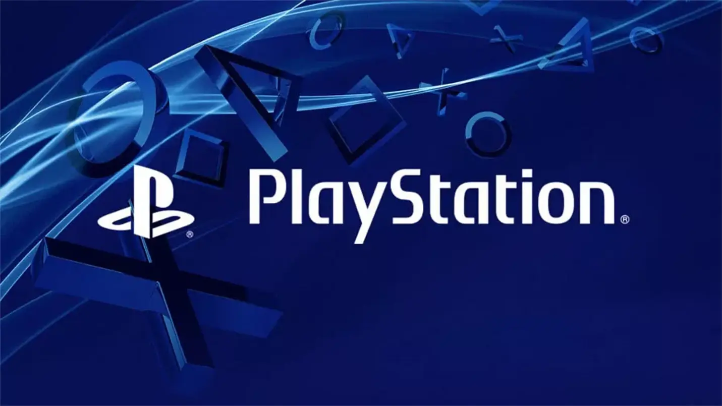 PlayStation logo on deep blue gaming background
