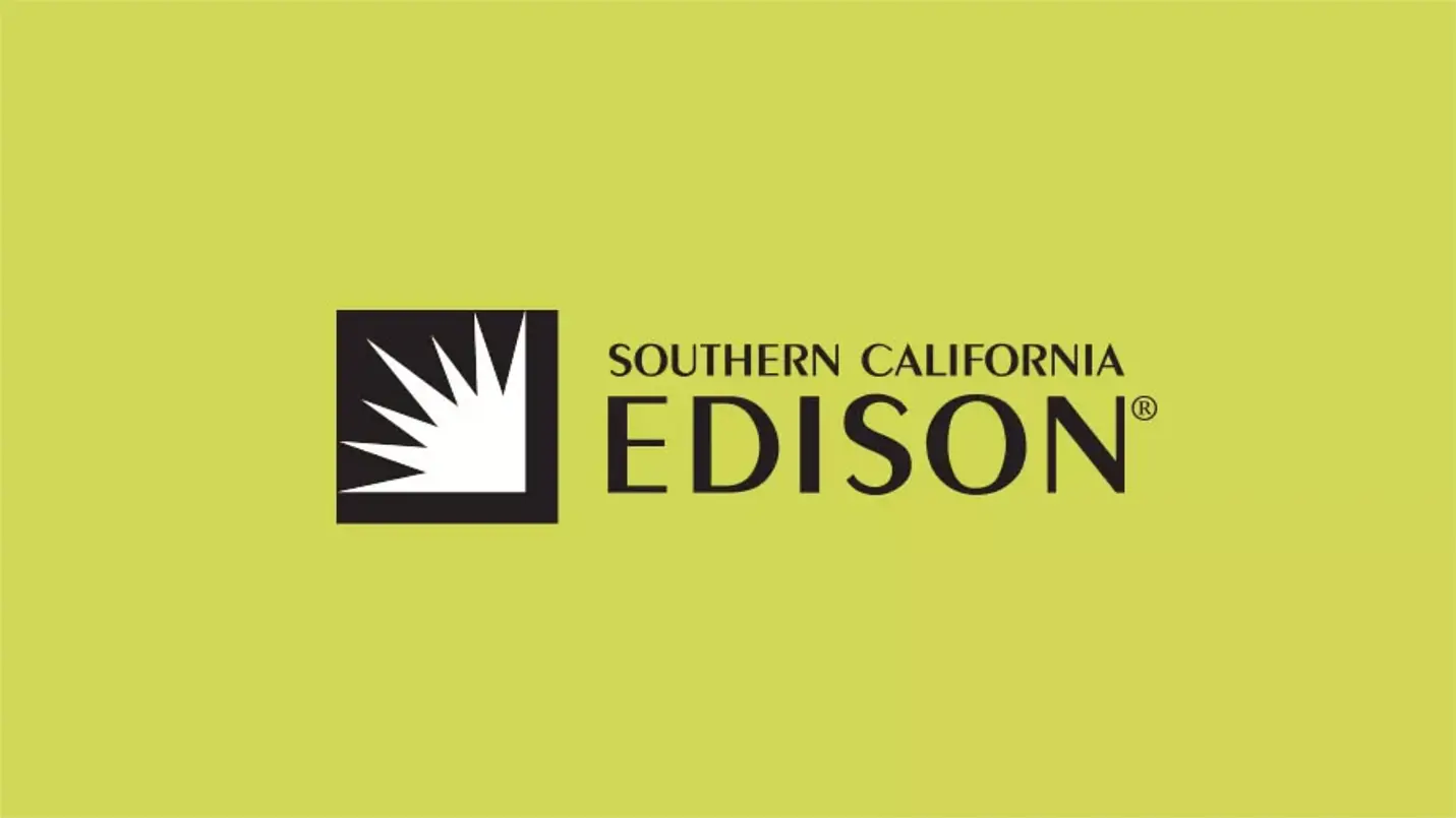 Southern California Edison logo on bright yellow